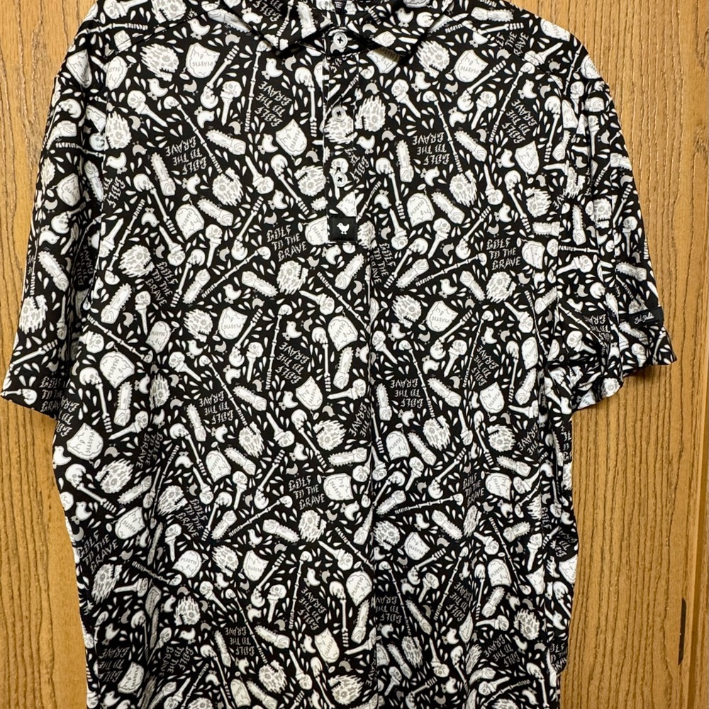 BAD BIRDIE X LIQUID DEATH BLACK POLO